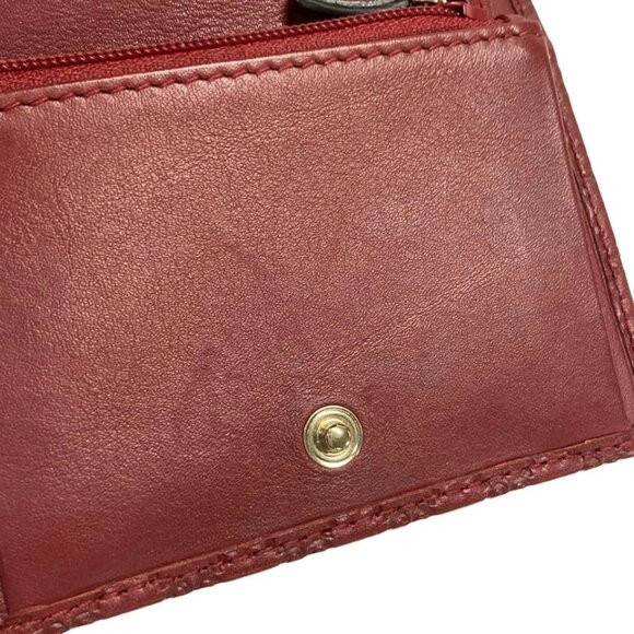 GUCCI Shimmerline/Micro Gucci Red Leather - Trifold Wallet 365-040125 - Picture 7 of 9
